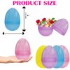 Fillable Easter Eggs Jumbo 6 InchTranslucent (6-Pack) Colorful Plastic Jumbo Easter Eggs, Stands Upright, Perfect For Easter Egg Hunt, Surprise Egg, Easter Hunt,6" Giant Fillable Eggs