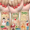 AOYOO Christmas Decorations Temporary Tattoos 52 Glitter Styles Stocking Stuffer for Kids Team Naughty Team Nice Christmas Party Favors Xmas Tree Santa Christmas Eve Gift Christmas Accessorie