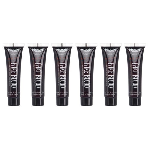 Moon Terror - Pro FX Fake Blood - 0.50fl oz x6 - SFX Make up for Halloween Vampire Zombie Theatre - Special Effects Make up