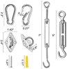 GOOSUO Shade Sail Hardware Kit 5 Inches, Sail Shade Hardware Kit for Triangle and Square, Sun Shade Sails Installation kit 304 Stainless Steel for Patio Lawn Garden Outdoors
