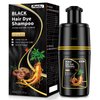 IIIMEIDU Black Hair dye Shampoo 3 in 1, Natural Hair Color Shampoo for Gray Hair, Shampoo Tinte Para el Cabello for Women and Men 100% Grey Hair Coverage, 350ml