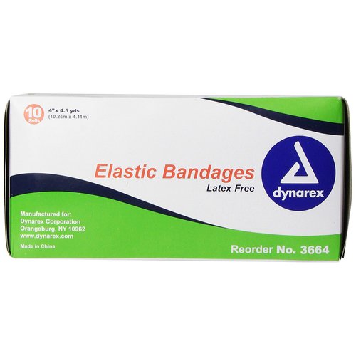 Dynarex Elastic Bandage, 4" x 4.5yds 10 Count