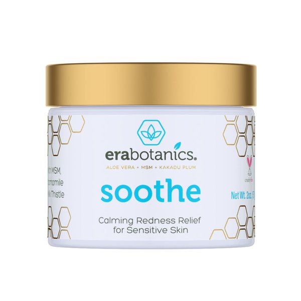 Era Organics Cream Redness Relief Moisturizer- Soothing Redness Relief for Face with Manuka Honey, MSM, Chamomile - Calming Moisturizer for Face - Redness Face Cream Made in USA