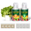 Hydroponic Nutrients (1000ml in Total) A & B Plant Food for Plant Growth, Indoor Plant Fertilizer for Hydroponics Growing System, Hydroponics Supplies Plant Food for Vegetables, Fruits, Flowers Thrive