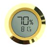 Prestige Import Group Round 2" Digital Hygrometer Thermometer for Cigar Humidors - Gold - 1 Piece