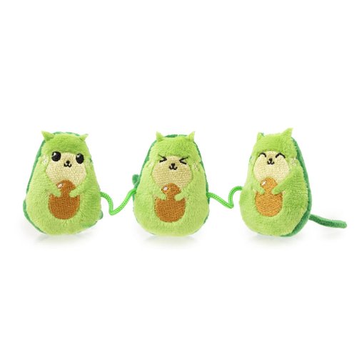 Fuzzyard Crinkle Plush Cat Toy with String and Catnip Inside (Avocatos)