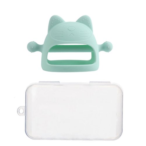 KRYHONVA Cat Glove Silicone Baby Teething Toy for 6month-3year Infants, Baby Chew Toys for Sucking Needs, Hand Pacifier for Breast Feeding Babies, Car Seat Toy for New Born