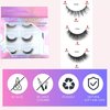 3 Styles Reusable Self Adhesive Eyelashes, No Eyeliner or Glue Needed, Stable False Lashes Natural Look, False Eyelashes with Tweezers for Women Girls Gift