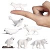 RCOMG 32pcs Mini Ocean Animal Figures, Realistic Sea Creatures Toys Set with Sharks Whales Arctic Animals Figurines for Kids Gift