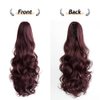 StrRid Pony Tail, Ponytail Extension Clip in Hair Extensions Ponytail Claw 20" Wavy Fake Hair Synthetic Ponytail Wig Daily Curly Pony Tail Blonde Black Hair Pieces for Women 6 oz-Burgundy