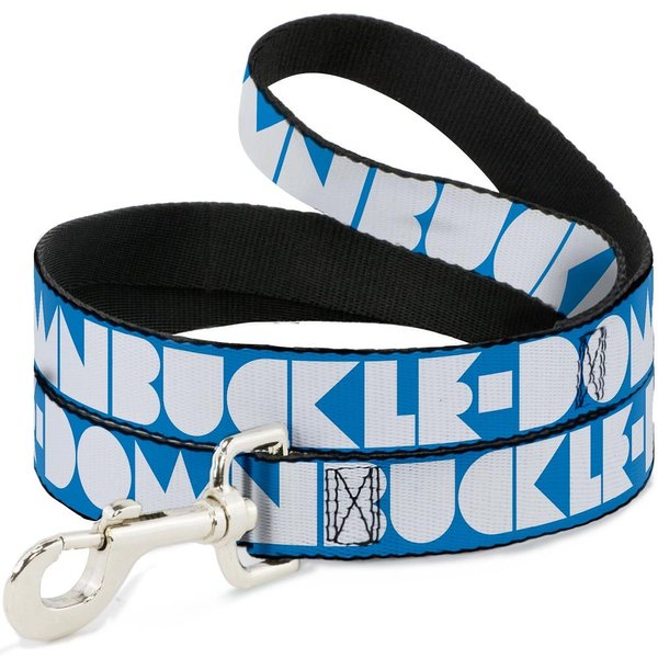 Dog Leash Buckle Down Shapes Turquoise White 4 Feet Long 0.5 Inch Wide