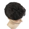 Wiginway Men Short Black Straight Wig Natural Looking Daily Casual Wear Synthetic Haircut Wig 6 Inch (4RA6 Black)