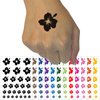 Hibiscus Hawaii Tropical Flower Temporary Tattoo Water Resistant Fake Body Art Set Collection - Yellow (One Sheet)