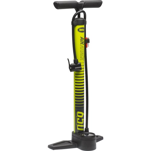 Bell Air Attack 650 High Volume Bicycle Pump Yellow Stripe with Gauge, Air Attack 650