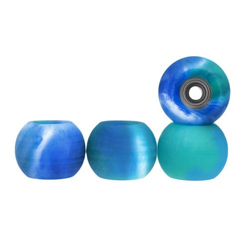Teak Tuning Apex 61D Urethane Fingerboard Wheels - Globe Shape, 8.3mm Diameter - ABEC-9 Stealth Bearings - Made in The USA - Terra Colorway