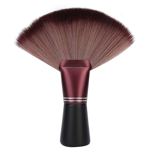 Broken Hair Brush, Fan Shape Soft Hairdressing Brush Hair Cutting Broken Hair Sweep Brush Neck Sweep Tool Salon Accessory for Professional Hair Salon and Barber Shop Use