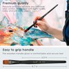Brusarth Paint Brushes Set, 14 PCS Artist Brush for Acrylic Oil Watercolor Gouache Artist Professional Painting Kits with Synthetic Nylon Tips