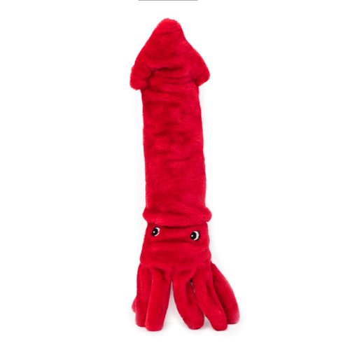 ZippyPaws Jigglerz Plush Dog Toy with Squeaker, Stuffed Toy for Tough Play, Squid