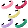 VELSCRUN 5 Pcs Headbands for Women Girls Head Bands for Women's Hair Wide Fashion Boho Headbands Knot Turban Headband Hair Band Elastic Multicolour Hair Accessories for Women Girls Gifts