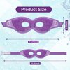2 PCS Ice Eye Mask Reusable Ice Pack for Eyes,Hot Cold Compress Gel Bead Cooling Eye Mask with Eye Hole for Puffiness/Dark Circles/Eye Bags/Dry Eyes/Headaches/Migraines/Stress Relief (Blue)