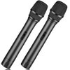 Facmogu 2PCS Fake Microphone Prop, Black Plastic Realistic Pretend Microphone Props for Kids, Fake Pretend Play Mic Toy Kids Mic Props for Karaoke Costume Christmas Cosplay Music Birthday Party Favors