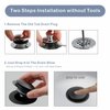 Matte Black tub Drain Stopper, Hidrop Pop Up Universal Tub Dain Tip Toe Bathtub Drain Stopper,Conversion Kit Assembly, Replaces Lift and Turn, Tip-Toe and Trip Lever drains for Tub, EZ Installation