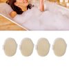 Sisal Bath Sponge，4Pcs Exfoliating Shower Sponge, Easy Cleaning Quick Drying Exquisite Body Scrubber
