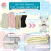 Moru Fur Pipe Cleaner Craft Kit # 2, Soft & Thick Teddy Fur-stem Wire for DIY Art & Craft. with Decorative Accessories(Sweaters/Eyes/Nose/Ribbons)&Tutorial. Great for a Gift, Craft Class, Party