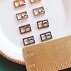 5mm / 0.2 inches (Inner Diameter) Tiny Rectangle Shape Metal Buckles, Doll Mini Buckles, in 4 colors, Perfect for Doll Clothes (5 PCS)