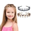 LZEDIRA 2PCS Plastic Headband, Zigzag Hair Comb Headband with Teeth Tooth Headband for Women Girls, Adjustable Hairband, Hair Accessories for Everyday Hairstyles, Black, Brown