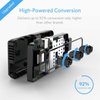 BESTEK Universal Travel Adapter 220V to 110V Voltage Converter with 6A 4-Port USB Charging and UK/AU/US/EU Worldwide Plug Adapter (Black)