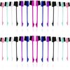 NSBELL 28PCS 3 in 1 Hair Edge Brush Double Sided Hair Comb Pack Smooth Brush Comb Grooming, 7 Colors