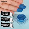 Teenitor Body and Face Glitter, Blue Body Glitter, Hair Glitter Gel, 6 Shapes Makeup Glitter Gel for Face, Body, Hair, Glitter for Halloween Makeup