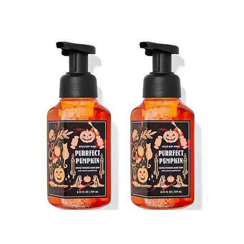 Bath & Body Works Purrfect Pumpkin Gentle Foaming Hand Soap 8.75 Ounce 2-Pack (Purrfect Pumpkin), 17.5 Ounce, 1.47 pounds