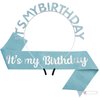 KICOSY Cute Birthday Headband for Women Birthday Crown for Women IT'S MY BIRTHDAY Tiara & Sash Happy Birthday Sash and Crown Birthday Gifts Birthday Accessories for Girls (Blue)