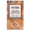 Ambi Black Soap Bar for Oily Skin with Shea Butter, Aloe Vera, and Cocoa Butter Formula to help with Natural Skin Care, Moisturizing Skin, and Even Skin Tone, 3.5 oz