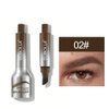 Upgraded Microblading Eyebrow Pen, Brow-Fection Angled Brush & Dip, Liquid Eyebrow Brush, Waterproof Brow Pen, Eyebrow Tint, Eyebrow Contouring Pen, Realistic hair-like strokes (02 Light Coffee)