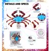 Puzzled Glass Art Night Light, Plug in Decorative Socket Lamp, Manual On & Off Portable Lights for Stairway, Bedroom, Bathroom, Nursery, Home Accessory & Kitchen Decor - Crab