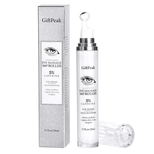 Caffeine Eye Serum for Dark Circles,Eye Serum Roller Eye Skin Care for Puffy Eye Bags Fine Lines ...