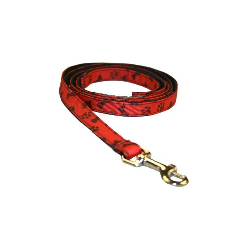 XSmall Paws & Bones/Poppy Dog Leash: 1/2" Wide, 4ft Length - Made in USA.