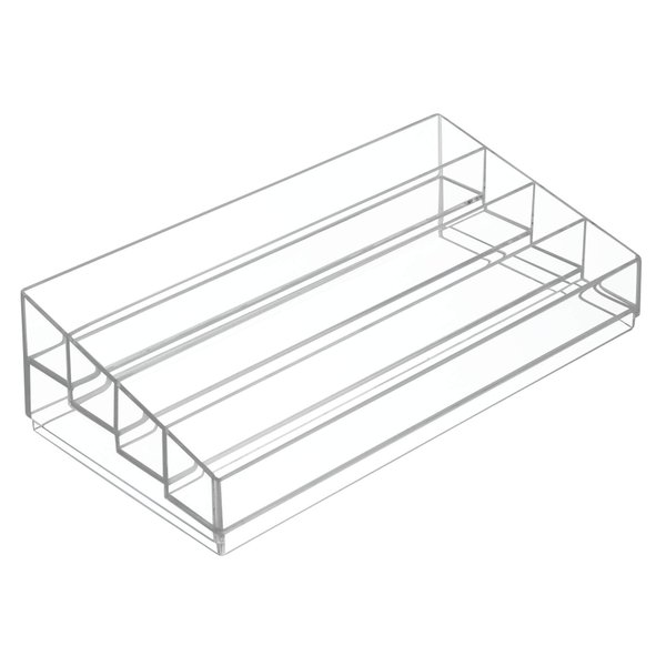 iDesign Tiered Cosmetics & Nail Polish Organizer, The Clarity Collection – 13” x 6.5” 3.46”, Clear