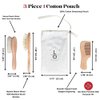 Little Dedi Premium Baby Hair Brush Set – Natural Goat Hair & Bamboo Bristle Brushes, Beechwood Comb, Cotton Pouch – Gentle Scalp Care for Newborns & Toddlers, Gift-Ready & Eco-Friendly