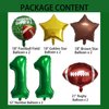 HADCKJA Football Balloon Football Birthday Decorations 11th Birthday Balloon Rugby Gold Brown Star Rugby Field Balloon Touchdown Sports Theme Football Party Supplies Birthday Party Decorations 10Pcs