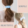 Mirlern 8-Piece Velvet Satin Scrunchies for Women Girls, Cute Hair Ties for Women’s Long Thick Thin Hair No Damage Bulk Hair Rubber Bands Accessories (Blue Theme)