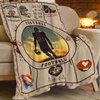Football Throw Blanket Sports Rugby Football Gifts for Kids Girls Boys Adults Women Men Soft Cozy Warm Plush Fluffy Fuzzy Fleece Ball Games Competition Blanket Home Decor 40''X50''