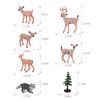 Sinmelechtra 8PCS Wildlife Model Figures Set White-Tailed Deer Merganser Raccoon Tabletop Ornament Party Favors Toys for Boys Girls Kids