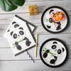 Black White Panda Party Supplies, Include 20 Panda Plates 20 Cups and 20 Paper Napkins, Disposable Tableware Set for Kids Baby Shower Birthday Decorations, for 20 guest