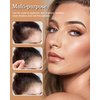 Waterproof Eyebrow Powder Kit-2 Colors Eye Brow Powder Tinted Palette Long Lasting, Dark Grey/Dark Brown Brow Filler Defined&Sculpt Natural Eyebrow Contour Makeup Sparse Brow with Brow Brush &Razor-04