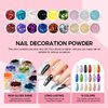COSCELIA Acrylic Nail Kit with Everything Professional Nail Kit Acrylic Set with Drill Nude Acrylic Powder and 6PC Gel Nail Polish Top Base Coat Glitter Decorations Tips Nail Supplies for Beginners