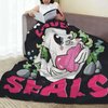 Just A Girl Who Loves Seals Blanket Cute Seals Decor Throw Blanket Gifts for Girls Boys Seal Lover Super Warm Soft Plush Lightweight Fleece Flannel Bed Blanket for Kids Adults Men Women 50"X40"
